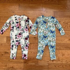 Posh Peanut Floral and Butterfly Bodysuits